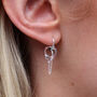 Sterling Silver Handcuff Earrings, thumbnail 3 of 7