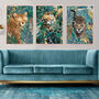 Custom Set Of Three Jungle Tropical Animal Art Prints, thumbnail 6 of 12