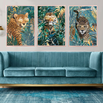 Custom Set Of Three Jungle Tropical Animal Art Prints, 6 of 12
