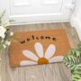 Natural Daisy Welcome Doormat, thumbnail 1 of 3