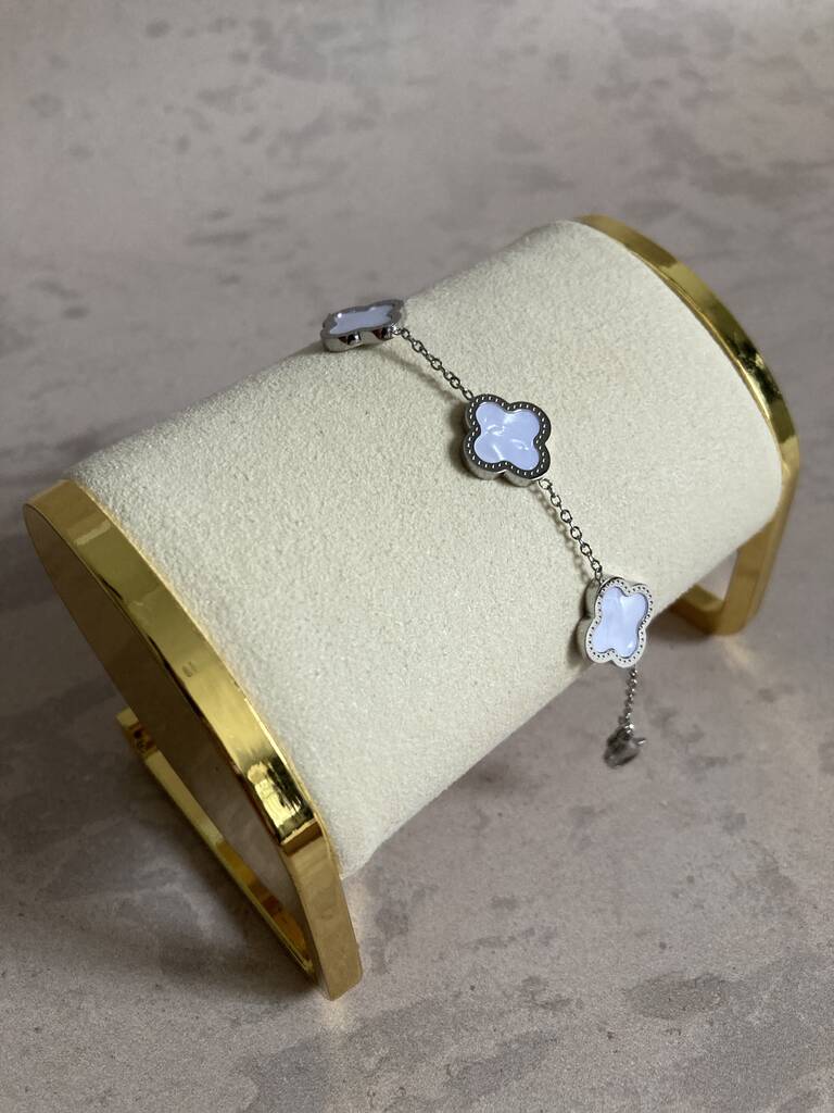 Sahira Adeline Clover Bracelet - Silver main image 1