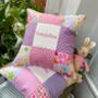Pink And Purple Name Cushion, thumbnail 1 of 7