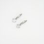 Silver Sparkling Diamond Style Hoop Bridal Earrings, thumbnail 6 of 8