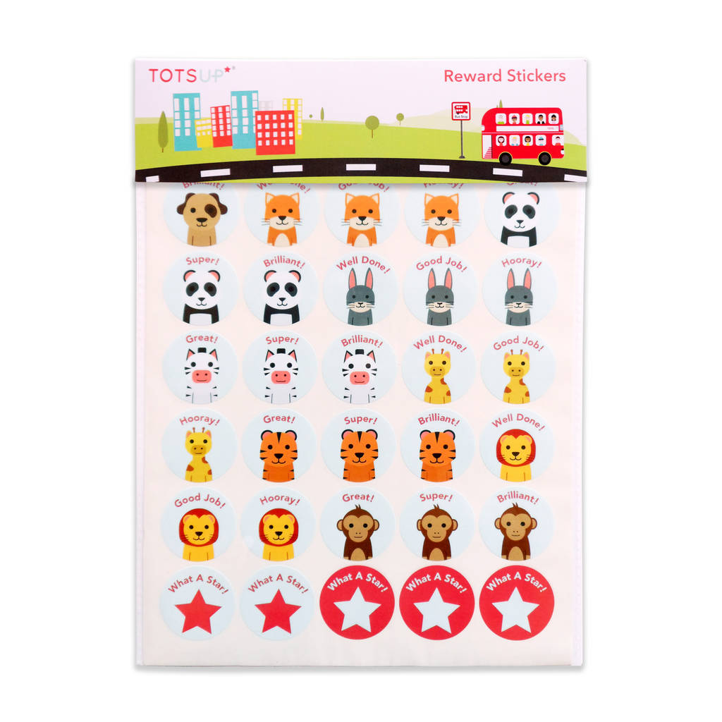 Children's Animal Reward Stickers By TOTSUP