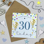 Balloon Brights 30th Birthday Card Blue, thumbnail 1 of 2