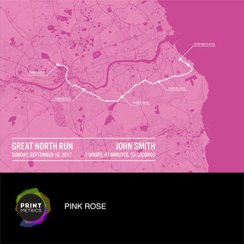 Personalised Great North Run Map Poster, 12 of 12