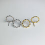 Stirling Silver Twisted Circle Stud Earrings, thumbnail 2 of 4