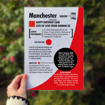 Personalised Print 40th Birthday Gift For Football Fans, 7 of 12