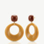 Retro Brown Acrylic Drop Earrings, thumbnail 2 of 5