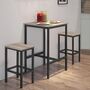 Square Bar Table With Heavy Duty Steel Frame, thumbnail 1 of 12