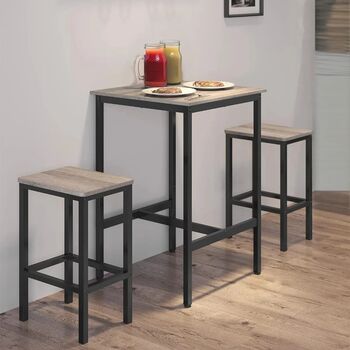 Square Bar Table With Heavy Duty Steel Frame Stools Not Included, 2 of 12