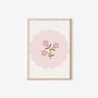 Personalised Floral Name Print Set, Girls Room Pastel Gallery Wall, thumbnail 4 of 5