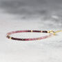 Skinny Ruby Bracelet In Gold Or Silver, thumbnail 8 of 12