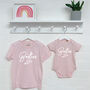 Besties Heart Matching Girls T Shirts In Pink, thumbnail 3 of 5