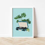 Record Player Houseplant Print | Vinyl Music Poster, thumbnail 3 of 6