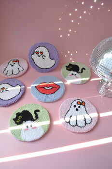 Pastel Spooky Mug Rugs, 4 of 8