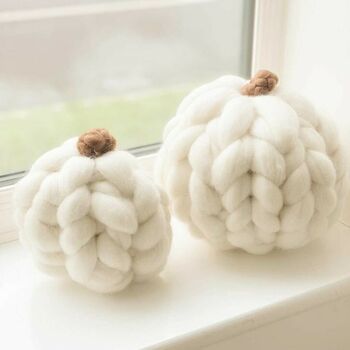 Merino Wool Halloween Pumpkins, 2 of 6