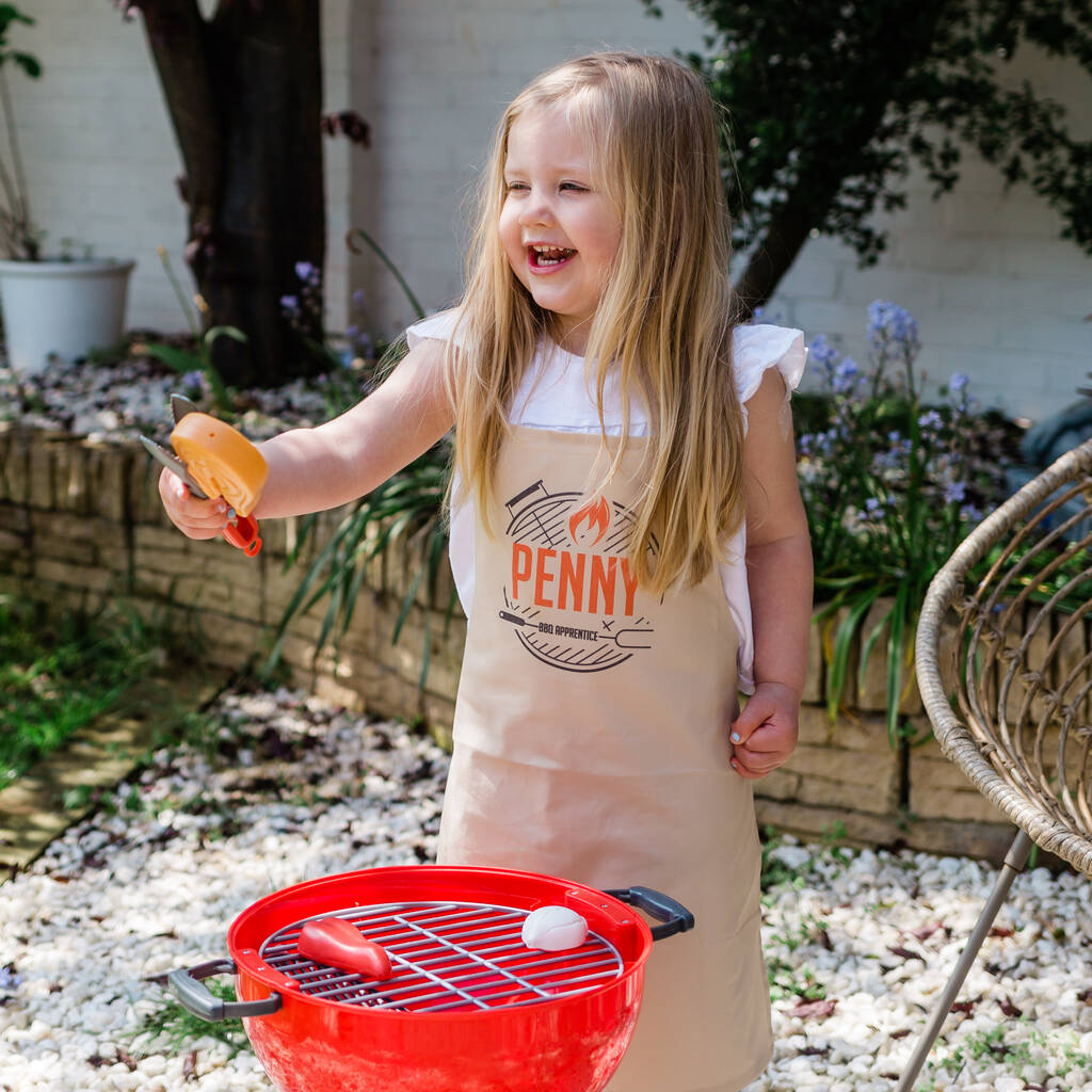 Personalised BBQ Apprentice Kids Apron, 1 of 12