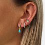 Drop Earrings Set, Gold Earring Set, Turquoise Earrings, thumbnail 1 of 6