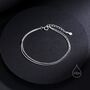 Dainty Double Layer Bracelet In Sterling Silver, thumbnail 4 of 10