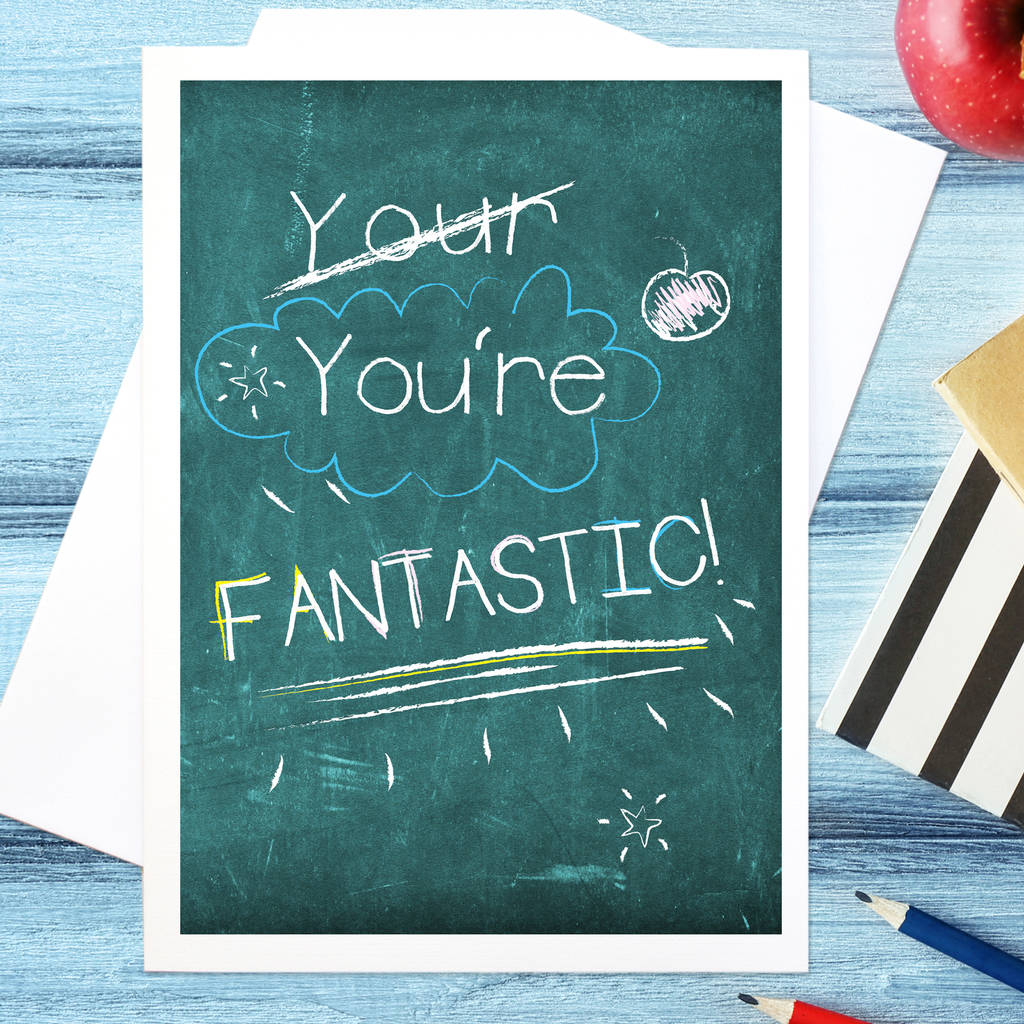 Thank You Fantastic Teacher Card By Ink Pudding | Notonthehighstreet.com