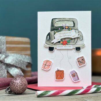 Luxury Christmas Card With Car And Presents, 2 of 3