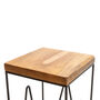 Industrial Teak Root Square 'W' Stool, thumbnail 6 of 7