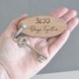Days Together Personalised Wooden Keyring, thumbnail 1 of 2