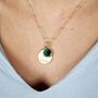 18k Gold Vermeil Plated Personalised Malachite Necklace, thumbnail 1 of 6