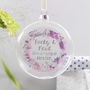 Personalised Engagement Wreath Flat Bauble, thumbnail 3 of 8
