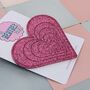 Large Heart Pink Glitter Resin Hair Clip, thumbnail 3 of 4