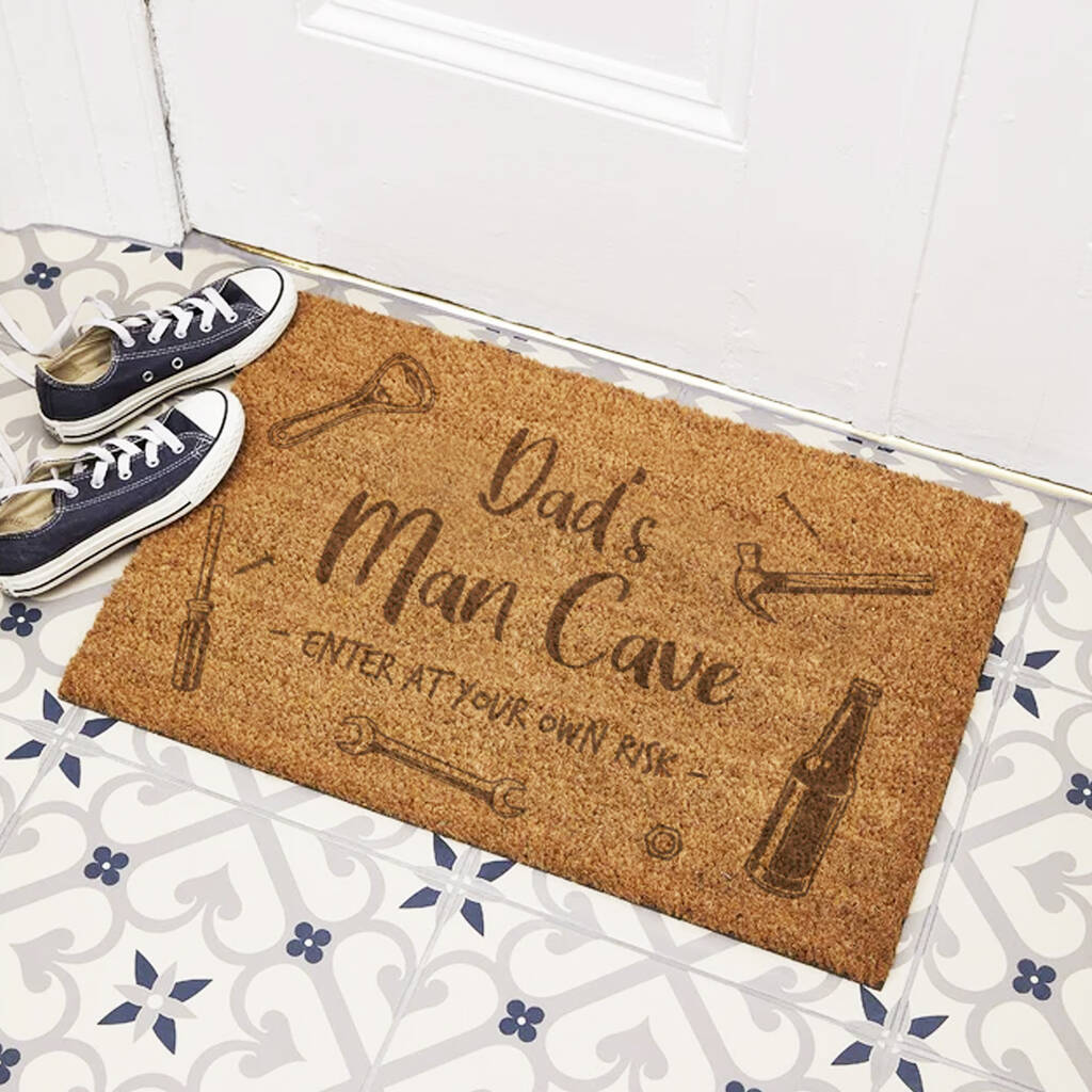 Personalised Man Cave Shed Door Mat By Dreams To Reality Design Ltd