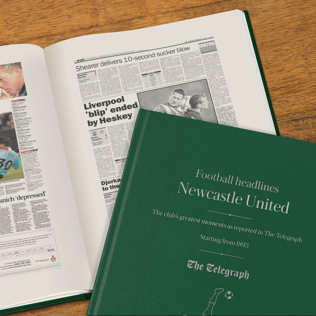 Newcastle Personalised Football Telegraph Book By Historic Newspapers