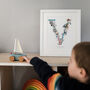Personalised T To Z Pastel Wildlife Letter Print, thumbnail 1 of 12