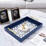 Elegant Decorative Tray With Polished Metal Handles, thumbnail 1 of 7