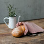 Reusable Natural Linen Bread Bag With Red Stripes, thumbnail 4 of 4