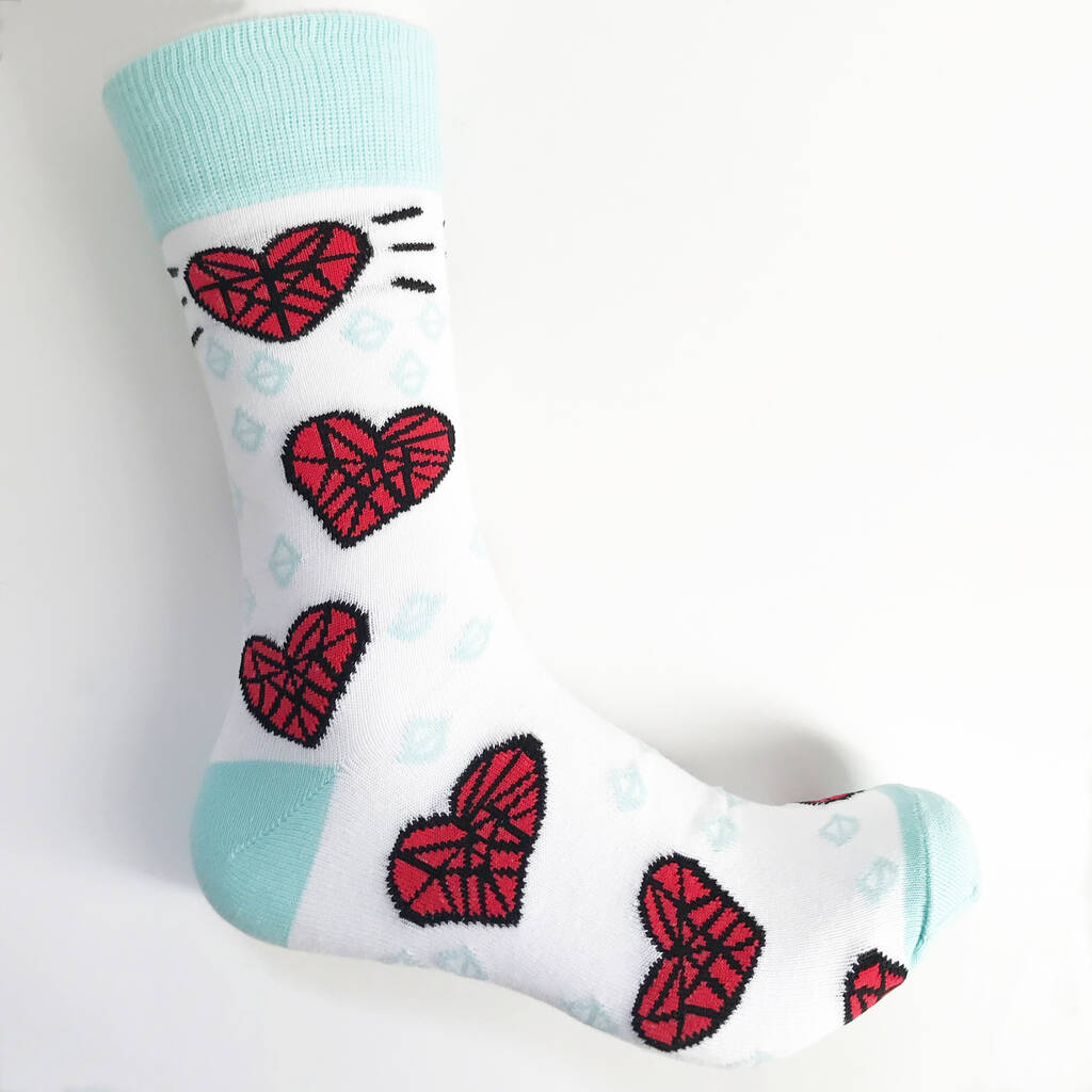 Diamond Heart Friendship Socks By Angela Chick | notonthehighstreet.com
