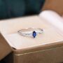 Vintage Inspired Sapphire Blue Cz Ring, thumbnail 1 of 10