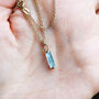 Blue Tourmaline Crystal Pendant, thumbnail 1 of 4