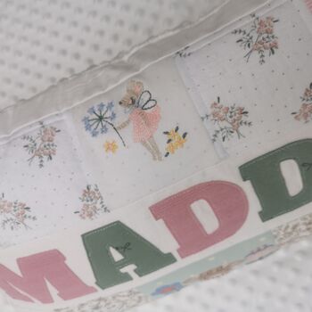 Memory Pillow, Large Name, Made From Baby Clothes, 12 of 12