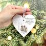 Personalised Sister Pebble Heart Bauble Decoration, thumbnail 6 of 7