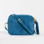 Personalised Blue Suede Cross Body Bag, thumbnail 2 of 7