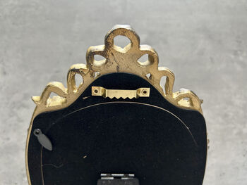 Crested Aged Gold Coloured Oval Photo Frame Freestanding Or Wall, 10 of 10