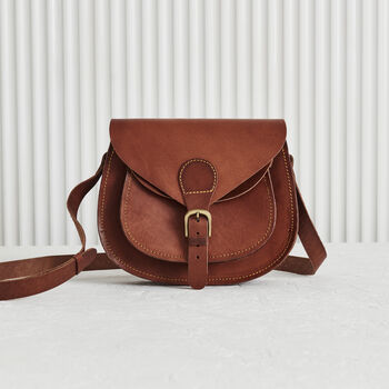 Personalised Vintage Leather Saddle Bag Lifetime Guarantee, 3 of 8