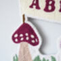 Personalised Toadstool Nursery Wall Hanging, thumbnail 5 of 6