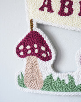 Personalised Toadstool Nursery Wall Hanging, 5 of 6