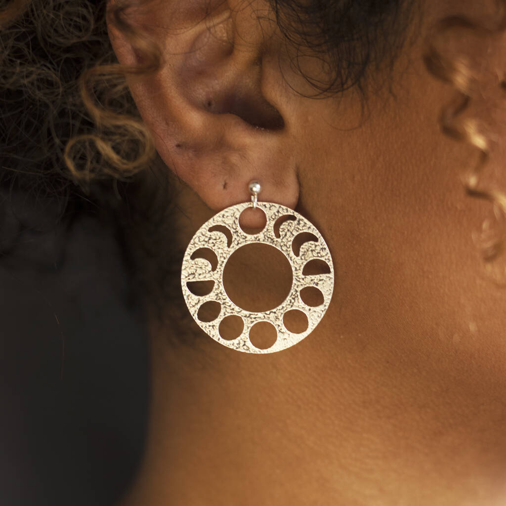 Moon Phase Earrings By Lucent Studios | notonthehighstreet.com