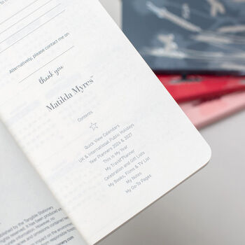 2026 Diary Matilda Myres Slim Weekly Notes Personalised, 4 of 11