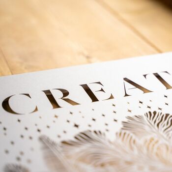 Inspirational 'Create Your Reality' Papercut Wall Art, 2 of 10