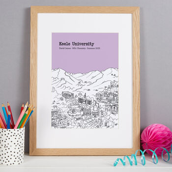 Personalised Keele University Graduation Gift Print, 3 of 10